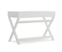 Cami White X-Base Campaign Writing Desk -Best Furniture Store 810543179 4