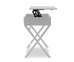 Kari White Lift-Top Campaign Desk -Best Furniture Store 810543181 5