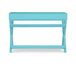 Cami Blue X-Base Campaign Style Writing Desk -Best Furniture Store 810543182 4