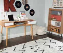 Nate Ash & White 2-Drawer Writing Desk -Best Furniture Store 810543187 A0 10