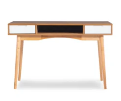 Nate Ash & White 2-Drawer Writing Desk -Best Furniture Store 810543187 A0 2