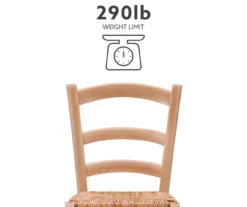 Bordeaux Natural Handwoven Ladder Back Side Chairs, 2-Pack -Best Furniture Store 810543191 A0 10