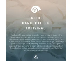 Globa Designs White & Gold Capiz Mosaic Beehive Accent Table -Best Furniture Store 810543194 M0 5