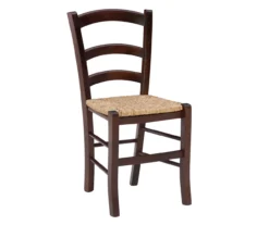 Bordeaux Walnut Handwoven Ladder Back Side Chairs, 2-Pack -Best Furniture Store 810543200 A0 2