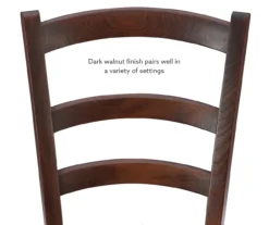 Bordeaux Walnut Handwoven Ladder Back Side Chairs, 2-Pack -Best Furniture Store 810543200 A8 3