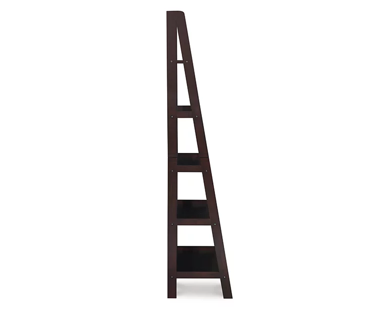 Boston Espresso 5-Shelf Wooden Ladder Bookcase 8 Boston Espresso 5-Shelf Wooden Ladder Bookcase - Image 8
