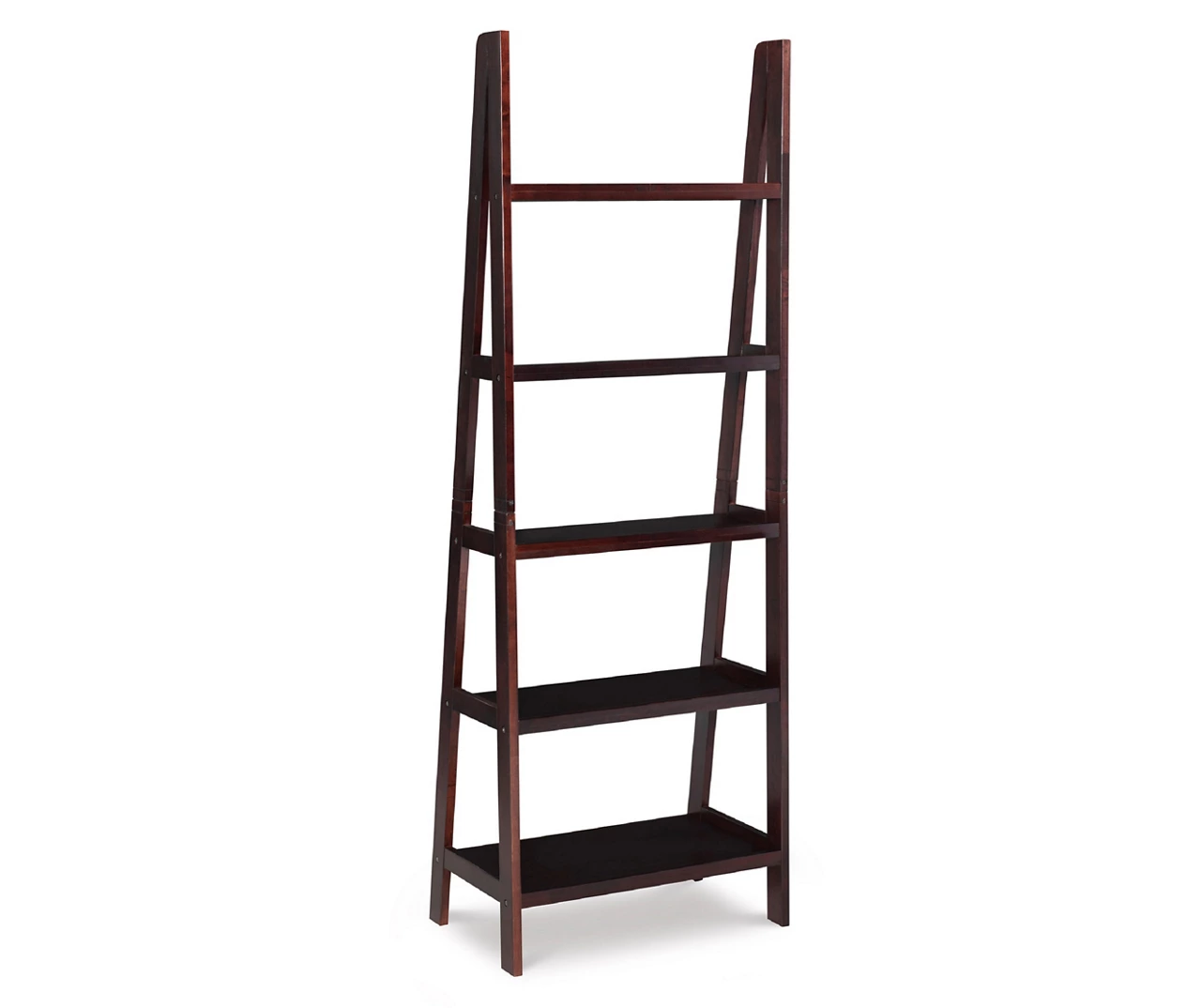 Boston Espresso 5-Shelf Wooden Ladder Bookcase 3 Boston Espresso 5-Shelf Wooden Ladder Bookcase - Image 3