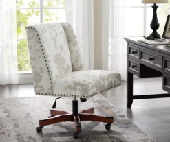 Austin Brown Linen Cow Print Office Chair -Best Furniture Store 810543224 A0 8