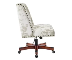 Austin Brown Linen Cow Print Office Chair -Best Furniture Store 810543224 A2 3