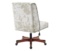 Austin Brown Linen Cow Print Office Chair -Best Furniture Store 810543224 A4 4