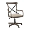 Radley Cafe Gray Wash X-Back Swivel Office Chair