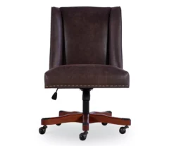 Austin Dark Walnut Upholstered Office Chair -Best Furniture Store 810543233 A0 2