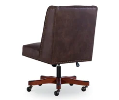 Austin Dark Walnut Upholstered Office Chair -Best Furniture Store 810543233 A2 4