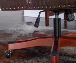 Austin Dark Walnut Upholstered Office Chair -Best Furniture Store 810543233 A8 8