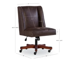 Austin Dark Walnut Upholstered Office Chair -Best Furniture Store 810543233 D8 9