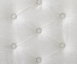 Marie Glitz White Tufted Linen Acrylic Leg Bench 18 Marie Glitz White Tufted Linen Acrylic Leg Bench -Best Furniture Store 810543267 A8 2