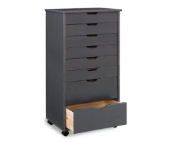 Craft Mate Gray Wood 8-Drawer Rolling Storage Cart -Best Furniture Store 810543293 5