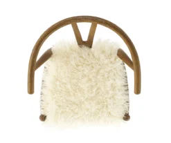 Emmitt Gray & Brown Faux Fur Wishbone Chair -Best Furniture Store 810543298 A4 6