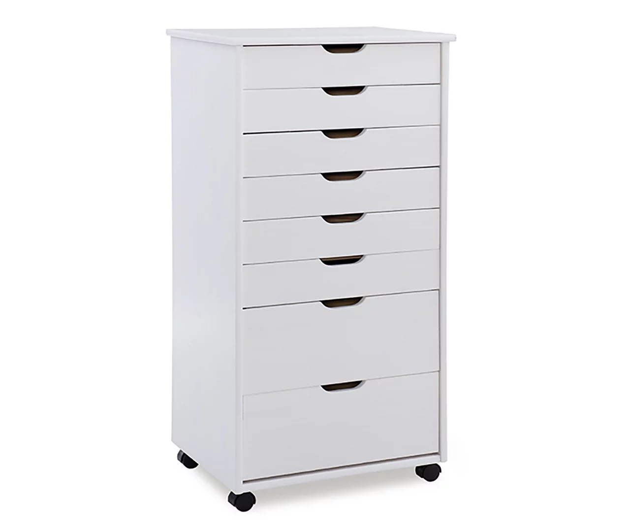 Craft Mate White Wood 8-Drawer Rolling Storage Cart 1 Craft Mate White Wood 8-Drawer Rolling Storage Cart