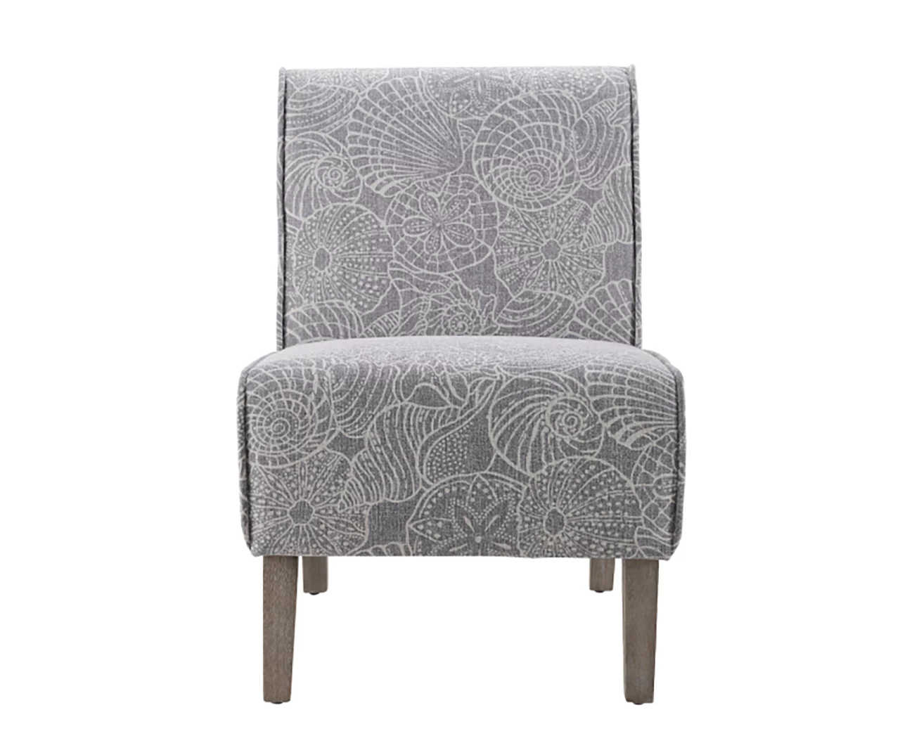 Jane Dark Gray Upholstered Coastal Slipper Chair 3 Jane Dark Gray Upholstered Coastal Slipper Chair - Image 3