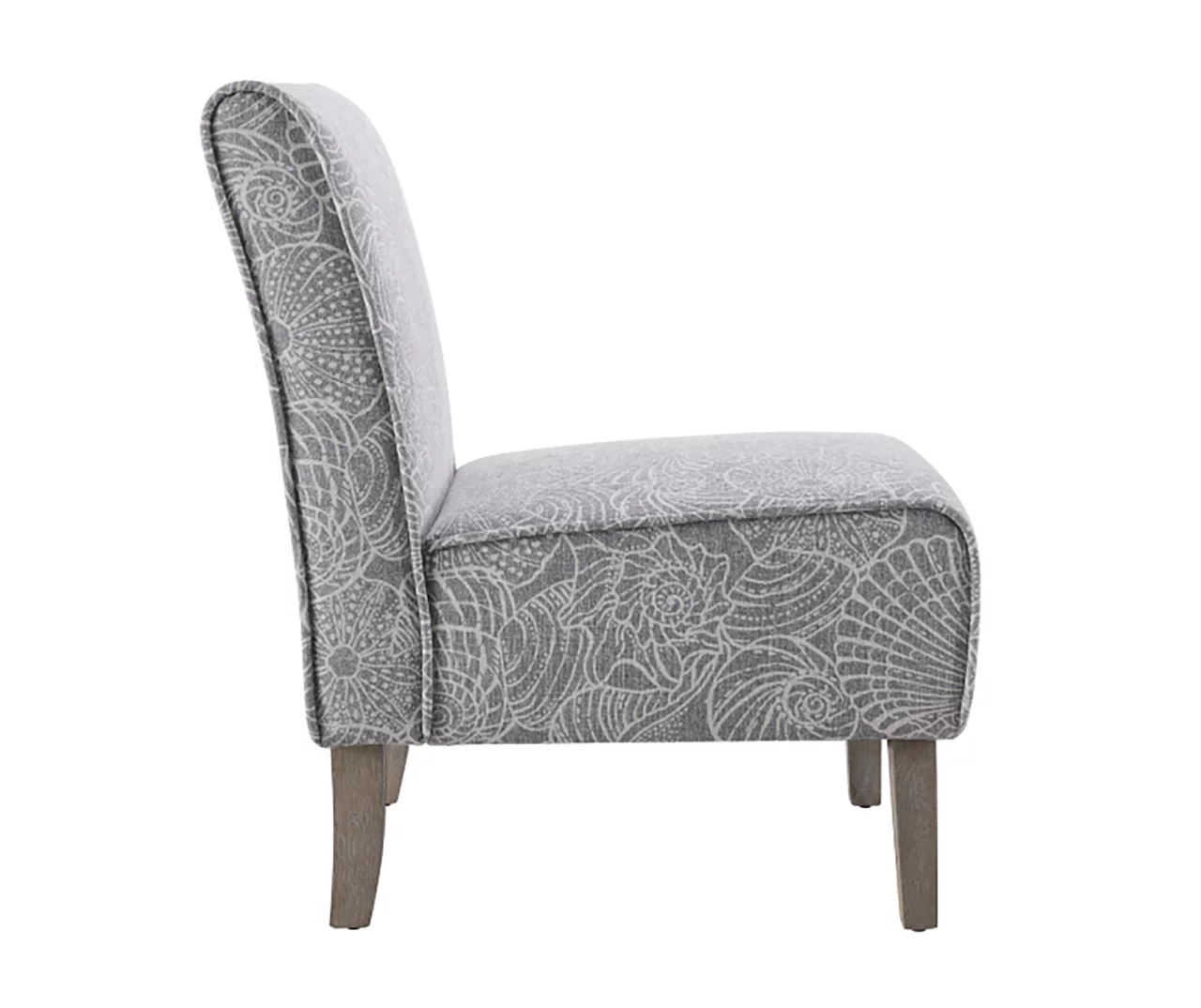 Jane Dark Gray Upholstered Coastal Slipper Chair 4 Jane Dark Gray Upholstered Coastal Slipper Chair - Image 4
