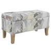 Lisa Palm Tree Storage Ottoman
