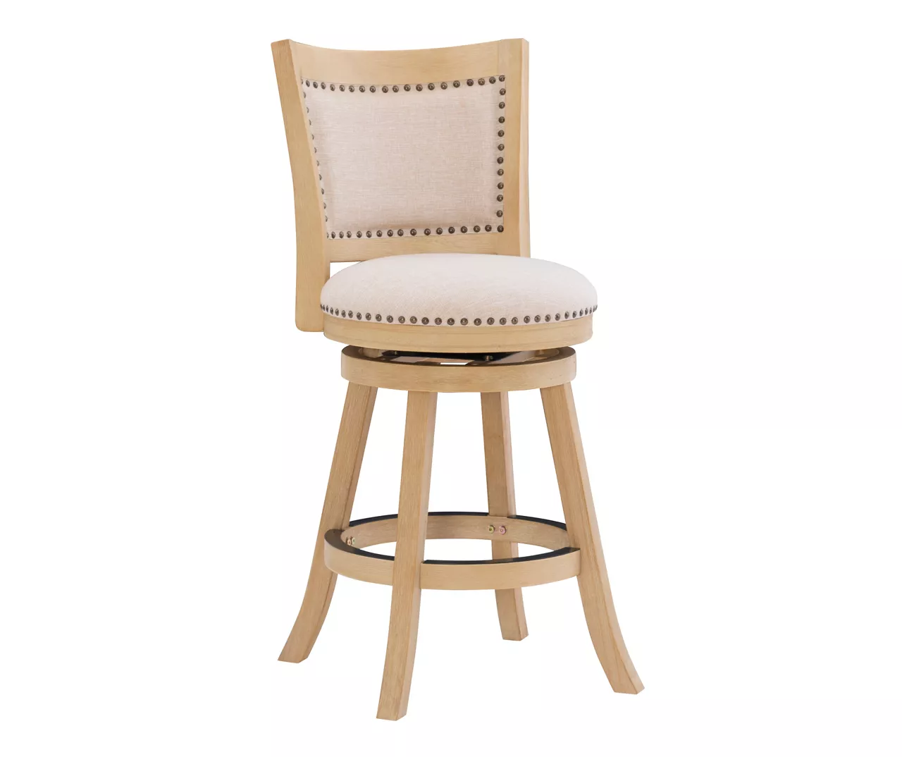 Graham Light Gray Padded Swivel Counter Stool 1 Graham Light Gray Padded Swivel Counter Stool