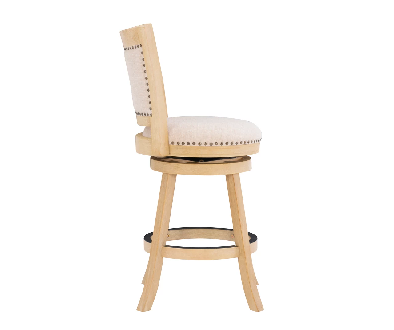 Graham Light Gray Padded Swivel Counter Stool 5 Graham Light Gray Padded Swivel Counter Stool - Image 5