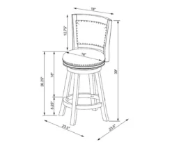Graham Light Gray Padded Swivel Counter Stool 17 Graham Light Gray Padded Swivel Counter Stool -Best Furniture Store 810543337 D8 9