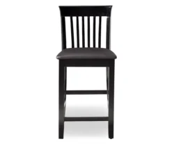 Kane Black Upholstered Vinyl Padded Craftsman Counter Stool -Best Furniture Store 810543342 3
