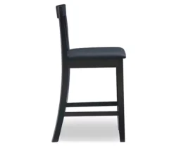 Kane Black Upholstered Vinyl Padded Craftsman Counter Stool -Best Furniture Store 810543342 5