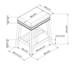 Baldwin White & Black Cow Print Nailhead Counter Stool -Best Furniture Store 810543357 5