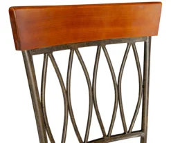 Carla Brown & Matte Bronze Faux Leather Swivel Counter Stool -Best Furniture Store 810543375 4