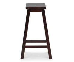 Maury 24" Dark Brown Wooden Saddle Stool -Best Furniture Store 810543379 5