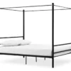 DHP Kate Black Metal Full Canopy Bed