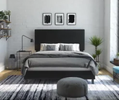 Atwater Living DHP Jazmine Black Faux Leather Upholstered Bed -Best Furniture Store 810543813 5