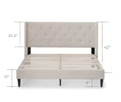 Brookside Isabelle Upholstered Wingback Bed -Best Furniture Store 810547603 810547607 810547628 810547611 3
