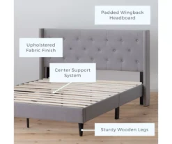 Brookside Isabelle Upholstered Wingback Bed -Best Furniture Store 810547604 810547608 810547627 810547612 2