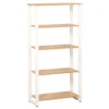 Dorm Essentials Oak & White 4-Shelf Bookcase