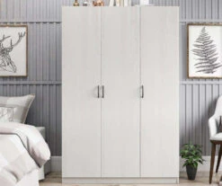 Ivory Oak 3-Door Storage Wardrobe -Best Furniture Store 810561398 11