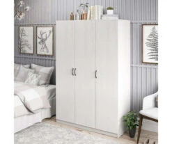 Ivory Oak 3-Door Storage Wardrobe -Best Furniture Store 810561398 2