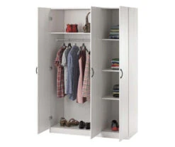 Ivory Oak 3-Door Storage Wardrobe -Best Furniture Store 810561398 41