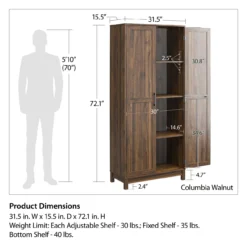 Seven Hills Columbia Walnut 2-Door Storage Cabinet 15 Seven Hills Columbia Walnut 2-Door Storage Cabinet -Best Furniture Store 810563167 71