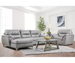 Clifton Ridge Stone Vegan Leather Swivel Chair -Best Furniture Store 810569859 810569860 810569861