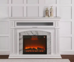 62" Grand White Faux Marble Electric Fireplace 6 62" Grand White Faux Marble Electric Fireplace -Best Furniture Store 810570728 3