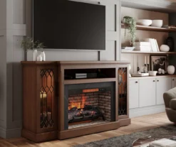 66" Heirloom Cherry Electric Fireplace Console -Best Furniture Store 810570830 4