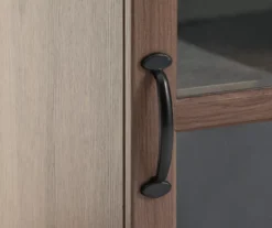 54" Walnut Glass Door Electric Fireplace Console -Best Furniture Store 810571210 2