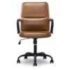 Camel Brown Vegan Leather Office Chair