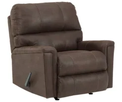 Navi Chestnut Faux Leather Rocker Recliner -Best Furniture Store 810587485 1