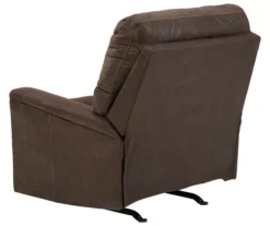Navi Chestnut Faux Leather Rocker Recliner -Best Furniture Store 810587485 2